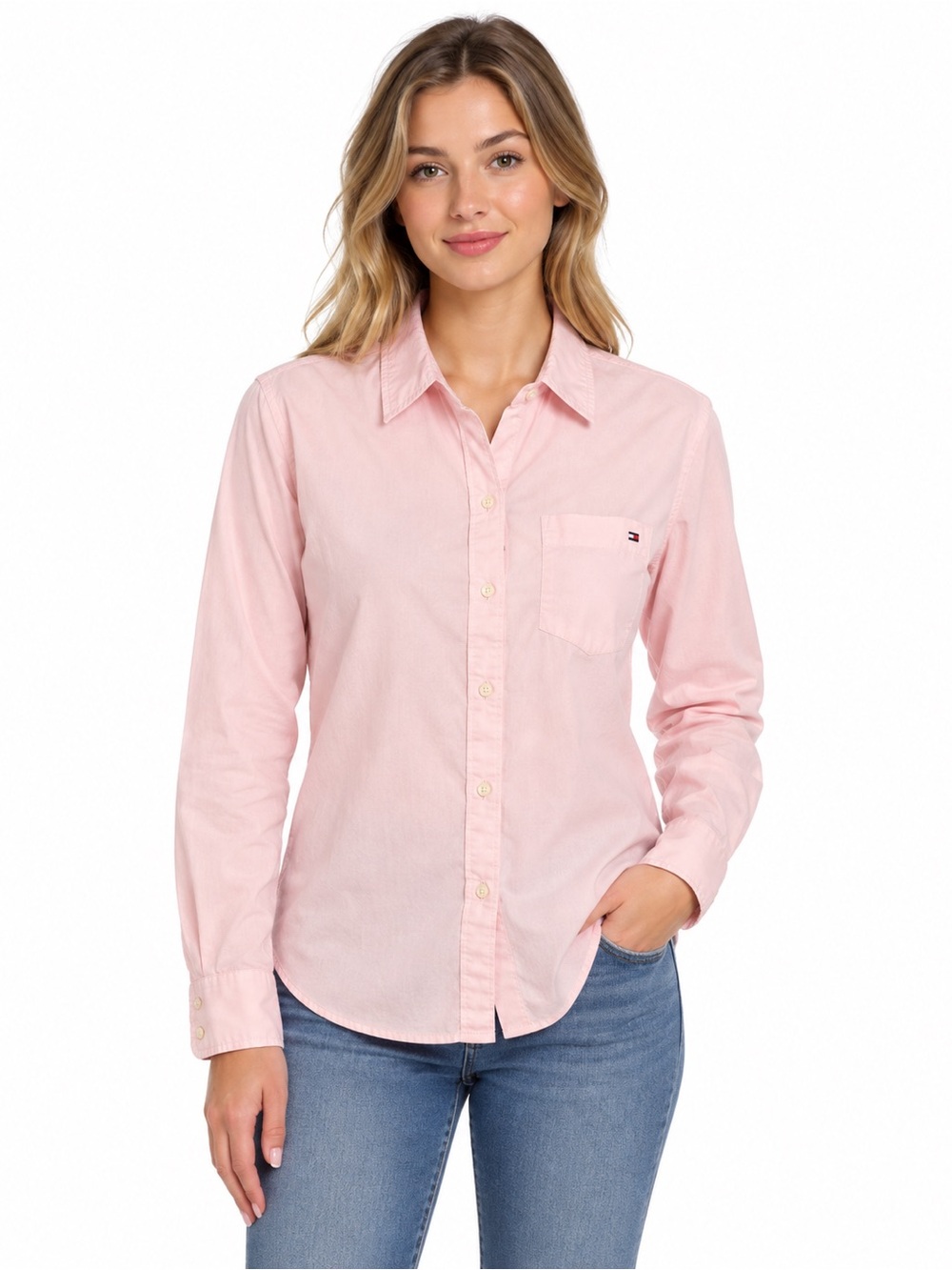 Tommy Hilfiger Pink Button-Down Oxford Shirt -1129